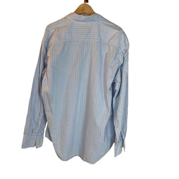 Timberland Shirt Mens Large Blue & White Striped Buttondown - Picture 2 of 5